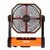 VEVOR Portable Fan Rechargeable 8 inch, Battery Powered Fan with LED Lantern, 4 Speeds Adjustable Portable Small Table Fan Personal