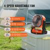 VEVOR Portable Fan Rechargeable 8 inch, Battery Powered Fan with LED Lantern, 4 Speeds Adjustable Portable Small Table Fan Personal