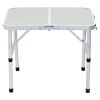 VEVOR Folding Camping Table, Adjustable Height Outdoor Portable Side Tables, Lightweight Fold Up Table, Aluminum & MDF Ultra Compact Work Table