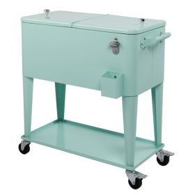 Mint Green Freezer Insulation Trolley 91x84.5x38.5cm Rectangular Plastic Box Freeze Insulation