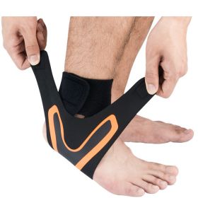 Ankle Support Brace Safety Running Basketball Sports Ankle Sleeves (Option: XL-1pc-Right orange)