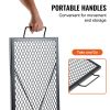 VEVOR X-Marks Fire Pit Grill Grate, Rectangle Cooking Grate, Heavy Duty Steel Campfire BBQ Grill Grid with Handle & Support X Wire