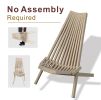 Outdoor Stylish Folding Chair, FSC-Certified Eucalyptus Wood