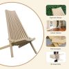 Outdoor Stylish Folding Chair, FSC-Certified Eucalyptus Wood