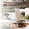 Outdoor Stylish Folding Chair, FSC-Certified Eucalyptus Wood