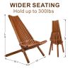 Outdoor Stylish Folding Chair, FSC-Certified Eucalyptus Wood