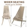 Outdoor Stylish Folding Chair, FSC-Certified Eucalyptus Wood