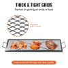 VEVOR X-Marks Fire Pit Grill Grate, Rectangle Cooking Grate, Heavy Duty Steel Campfire BBQ Grill Grid with Handle & Support X Wire